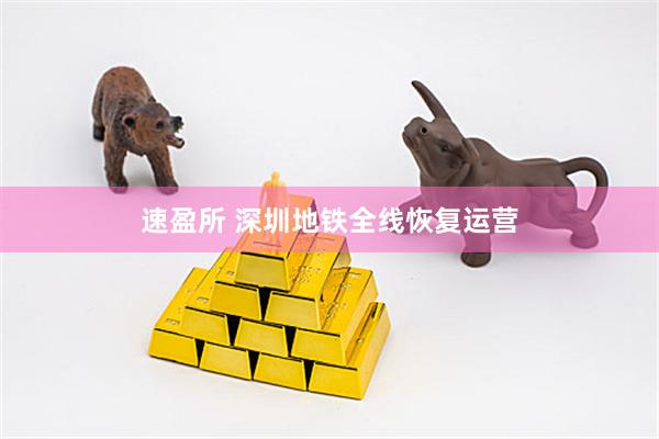 速盈所 深圳地铁全线恢复运营