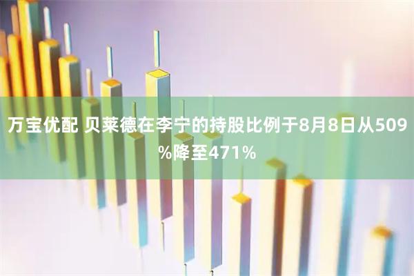 万宝优配 贝莱德在李宁的持股比例于8月8日从509%降至471%