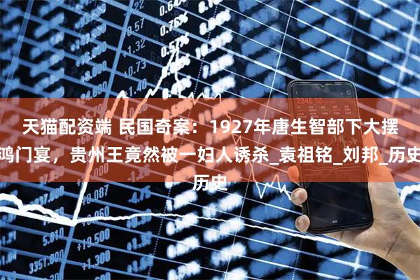 天猫配资端 民国奇案：1927年唐生智部下大摆鸿门宴，贵州王竟然被一妇人诱杀_袁祖铭_刘邦_历史