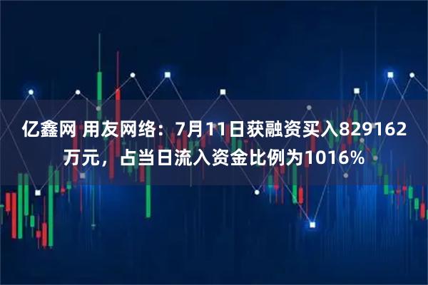 亿鑫网 用友网络：7月11日获融资买入829162万元，占当日流入资金比例为1016%